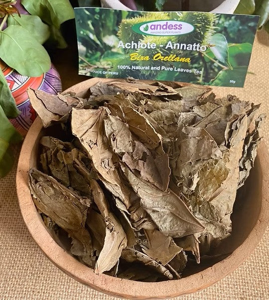 Annatto Achiote Peruvian Bixa Orellana Natural Dried Leaves 50g