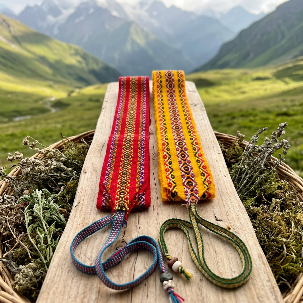 Andean Shaman Ceremony Chumpi Wrap Textile Womb Protection Belt