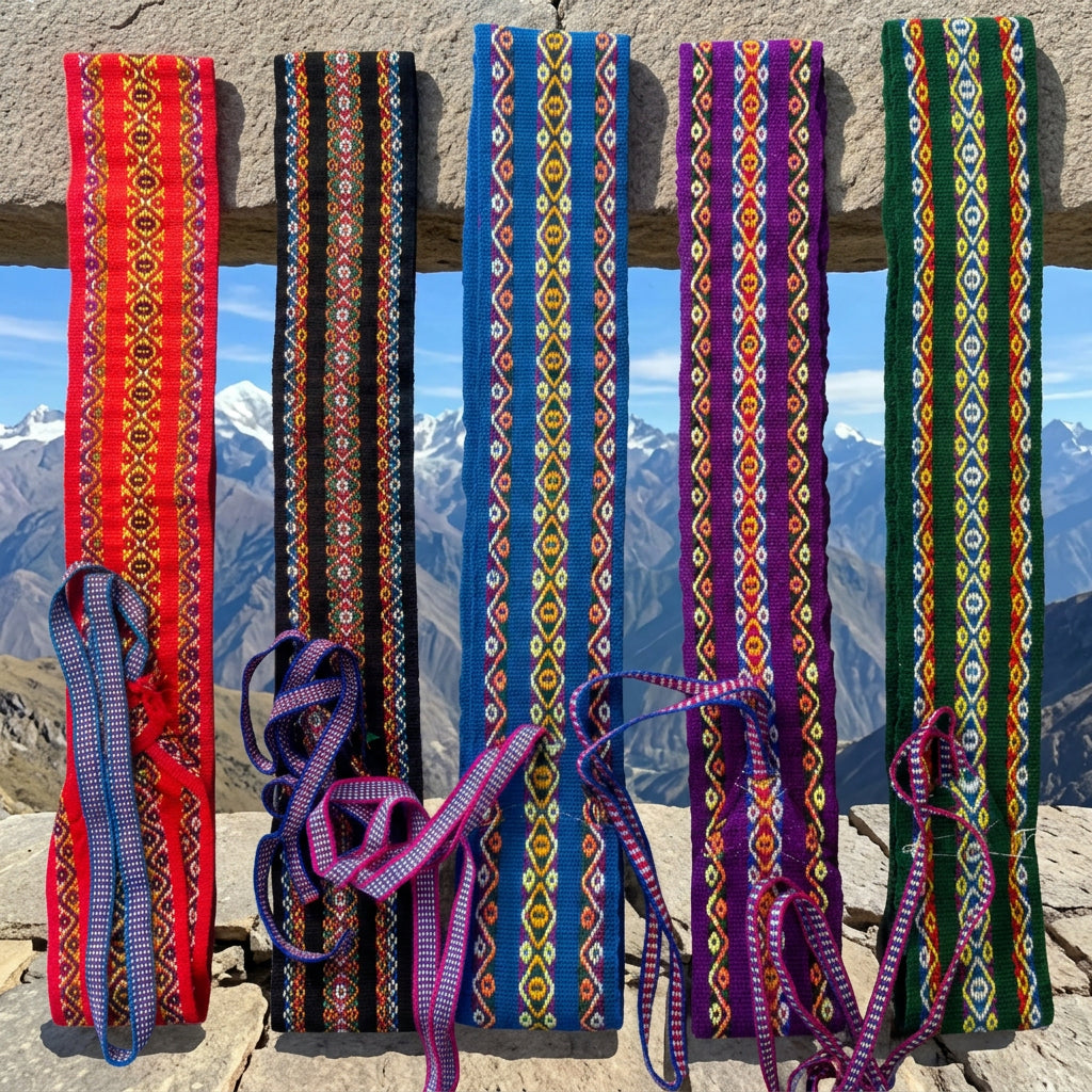 Andean Shaman Ceremony Chumpi Wrap Textile Womb Protection Belt