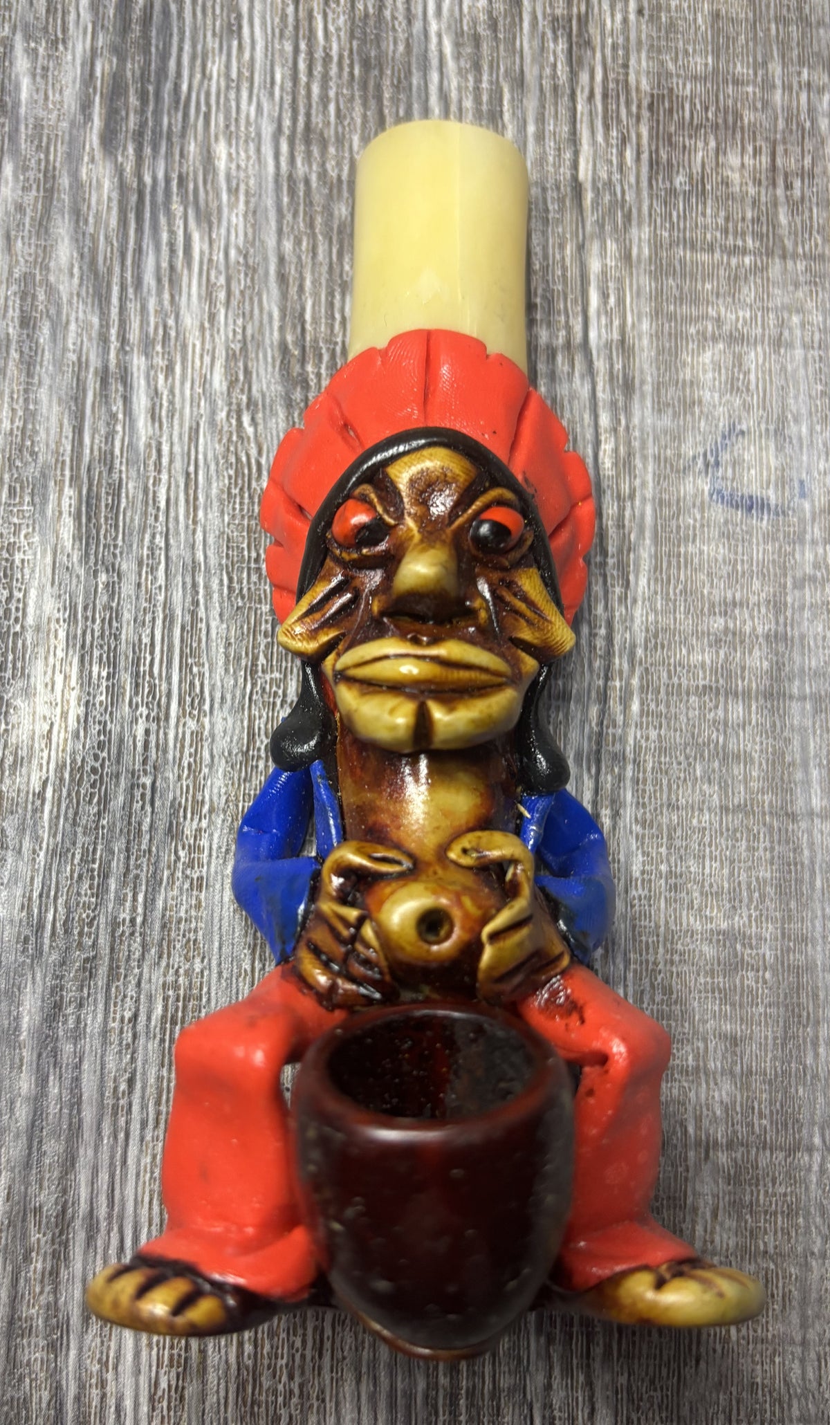 Shamanic Ceremonial Handcrafted Bone Smoking Inca Pipe 14cm
