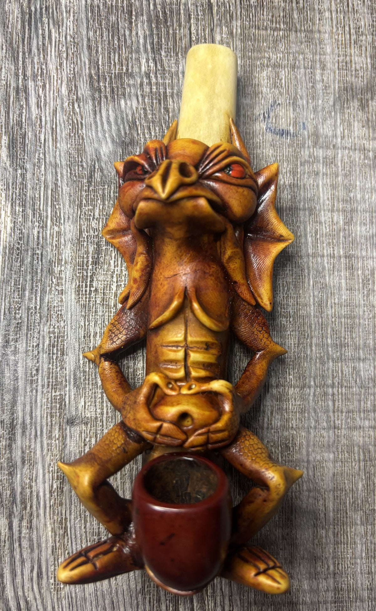Shamanic Ceremonial Handcrafted Bone Smoking Inca Pipe 14cm