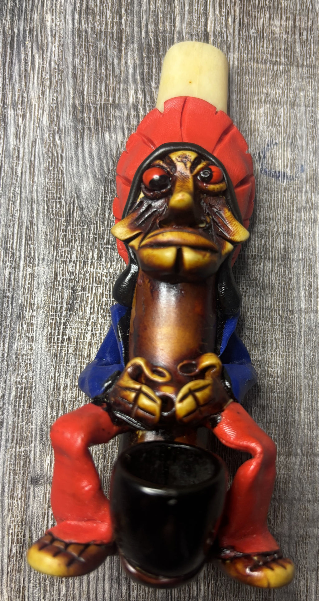 Shamanic Ceremonial Handcrafted Bone Smoking Inca Pipe 14cm