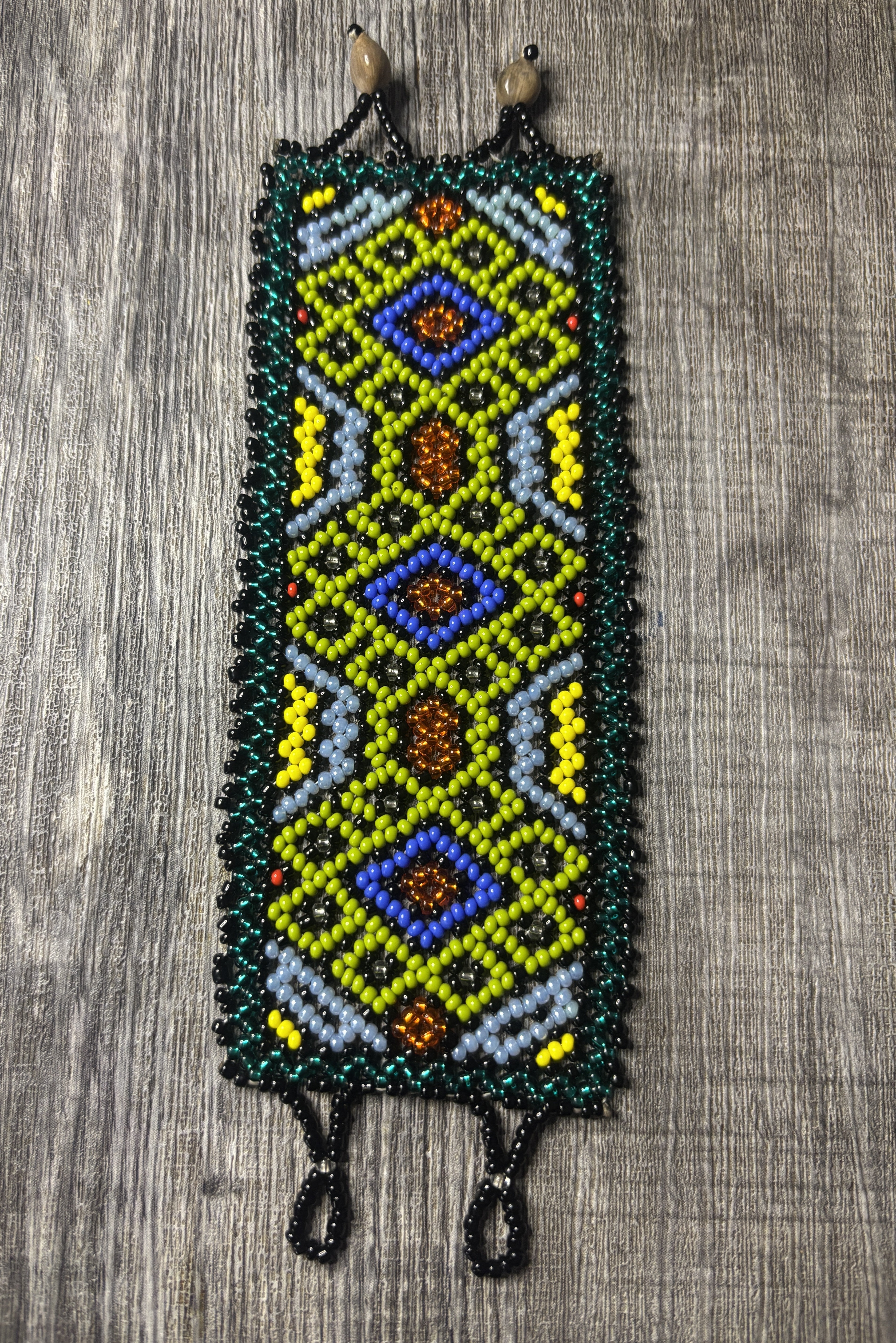 Sacred Medicine Ayahuaska Visions Shipibo Ceremonial Beaded Unisex Bracelet