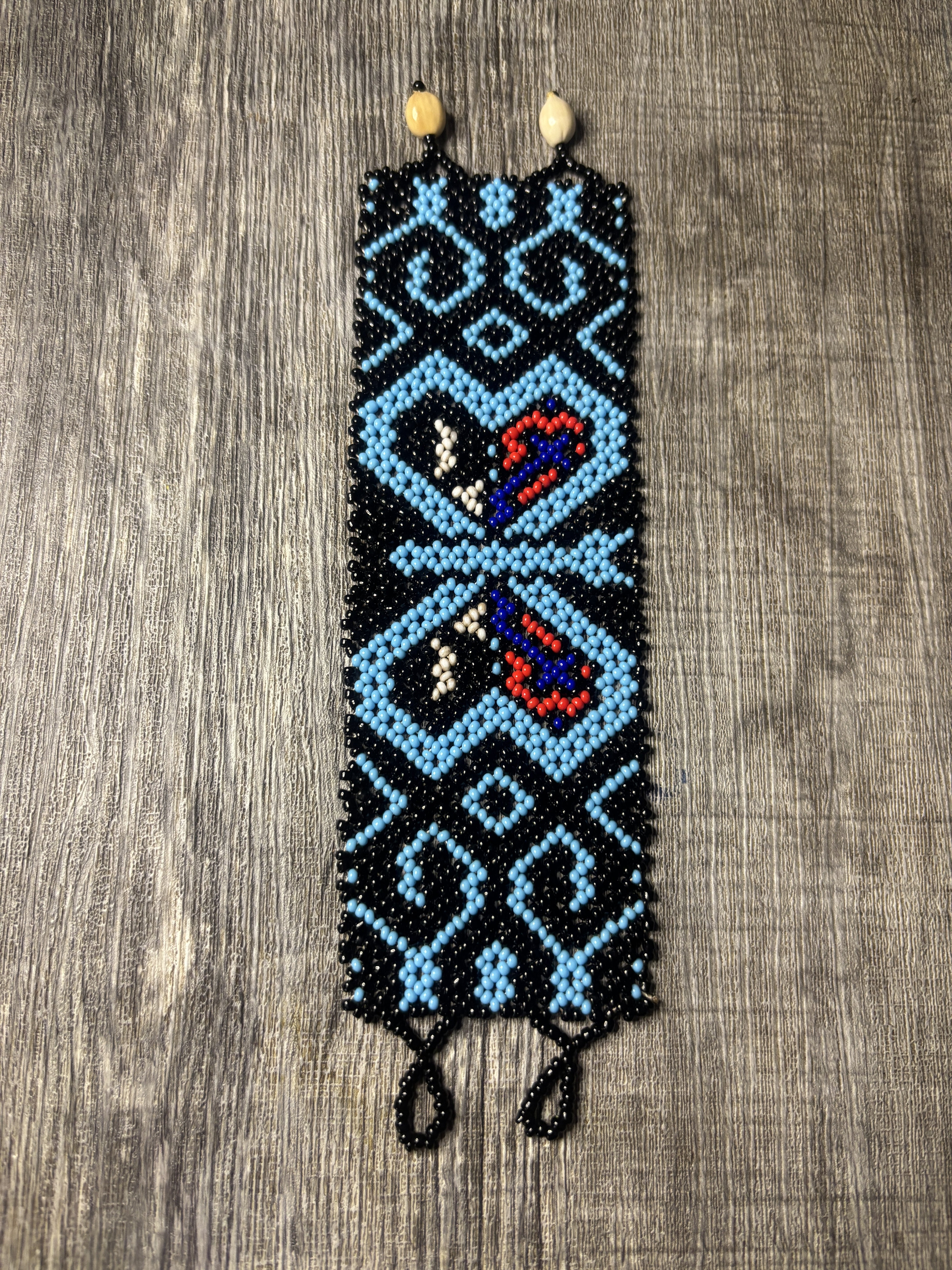 Plant Medicine Ayahuaska Visions Shipibo Ceremonial Beaded Unisex Bracelet