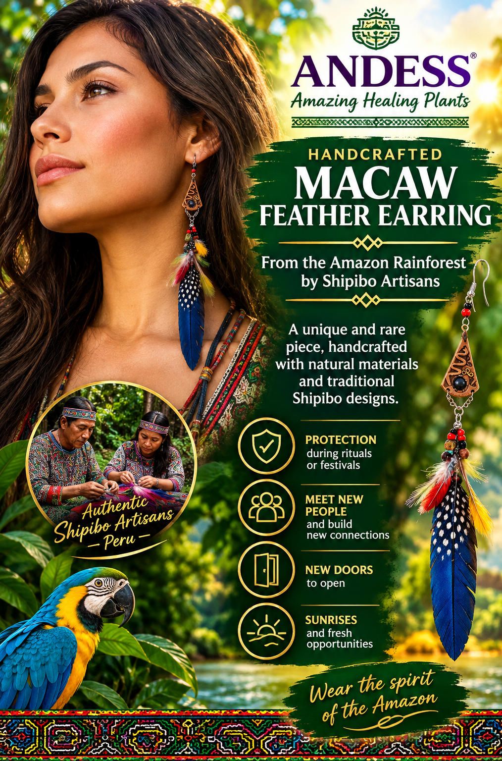 Protection Guidance New Opportunities Macaw Handcrafted Large Erring