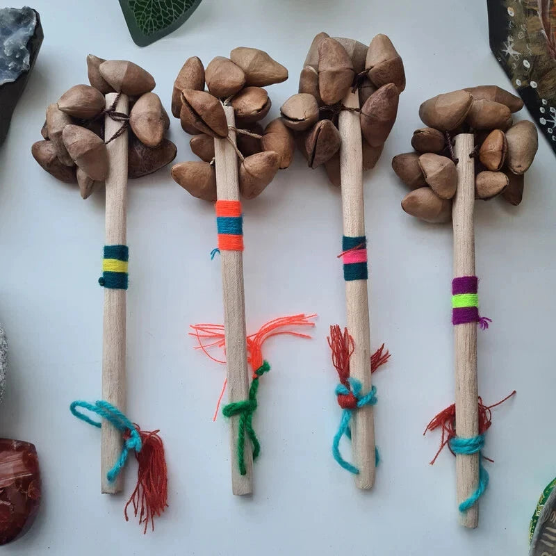 Cachos Outside Seeds Sound Healing Meditation Sacred Snake Rattle x 1