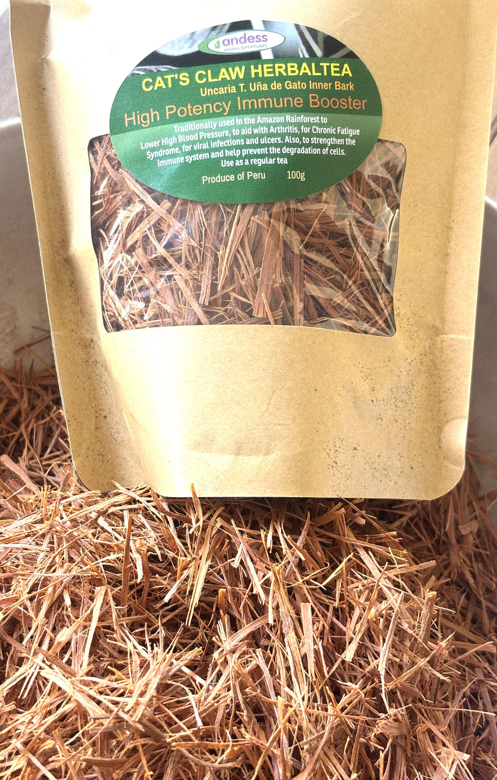 Cat's Claw pure Inner Bark Uncaria Tomentosa Potent Herbal Tea 100g