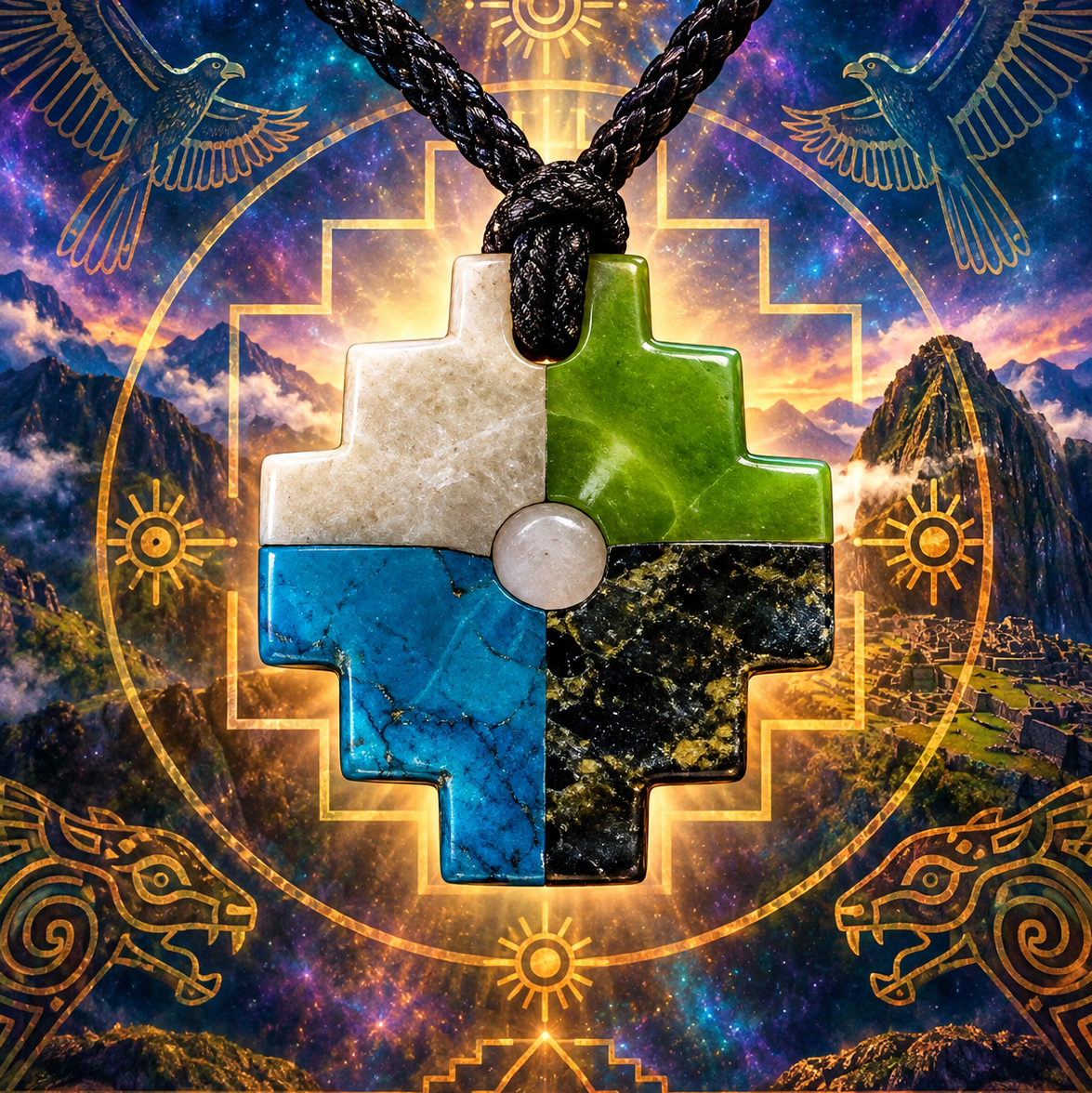 Handcrafted Chacana - Inca Cross, a powerful symbol in Incan spirituality