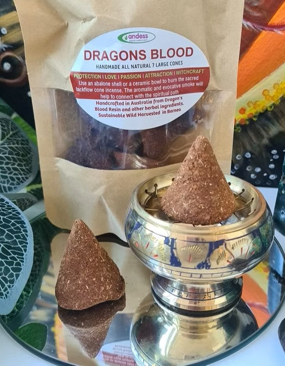 Dragon's Blood Natural Incense 7 Large Purification Cones