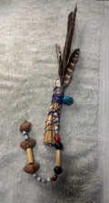 Palo Santo Smudging Mixed Feathers Ceremony Protection Wand Fan