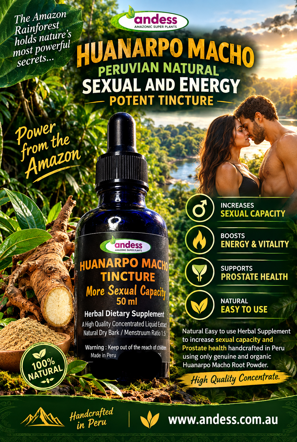 Huanarpo Macho Root Natural Herbal Root Tincture 50ml