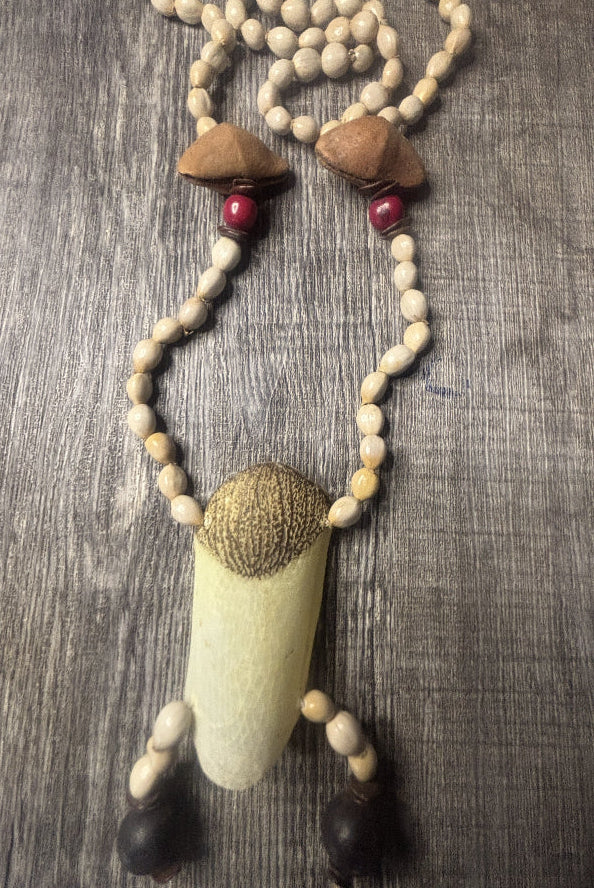 Abundance and Transformation Amazonian Paiche Fish Healing Sacred Pendant 42cm.