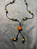 Plant Medicine AYAHUASCA Vine Slice Ceremonial Pendant with Protection Seeds