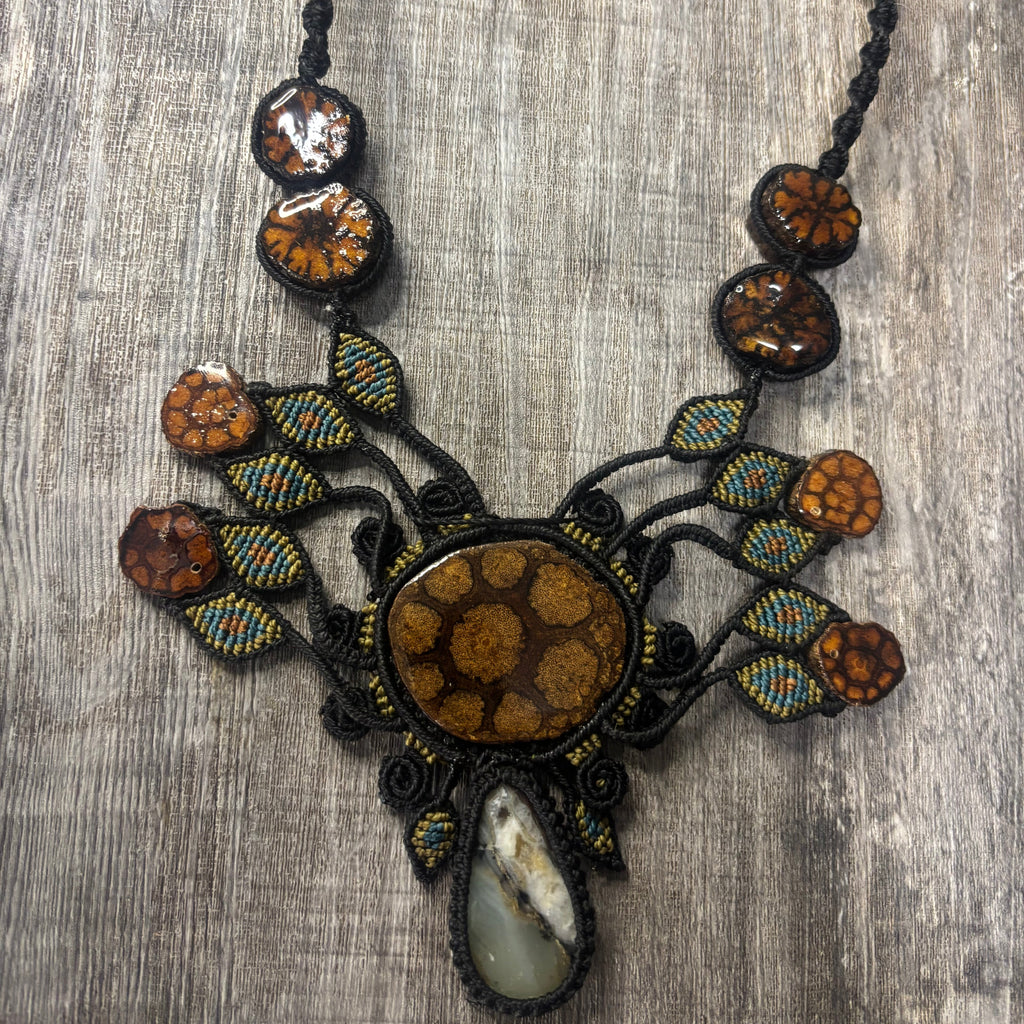 Sacred Ceremony AYA Pendant with Plant Medicine and Healing Stones