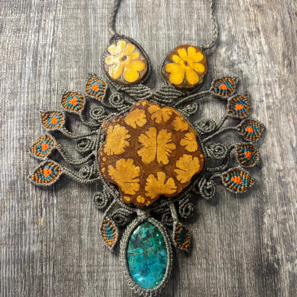 Sacred Ceremony AYA Pendant with Plant Medicine and Healing Stones
