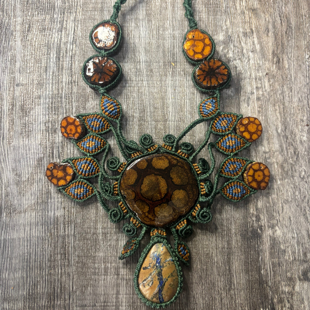 Sacred Ceremony AYA Pendant with Plant Medicine and Healing Stones