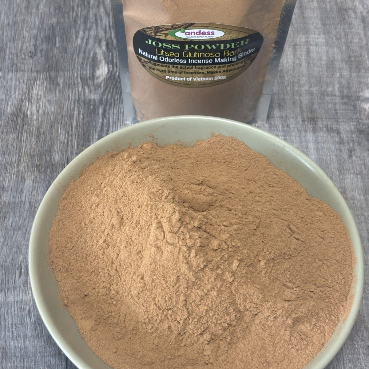 Joss Powder, Litsea/Glutinosa Bark Powder 100g Natural Incense Base