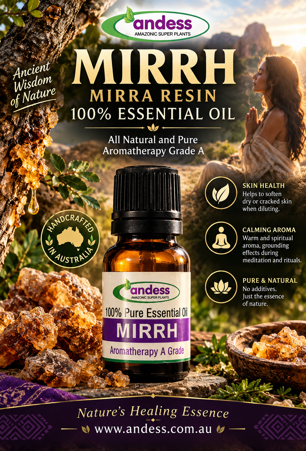 Mirrh Ritual Essential Oil 10ml Spiritual Calming Natural Grade A