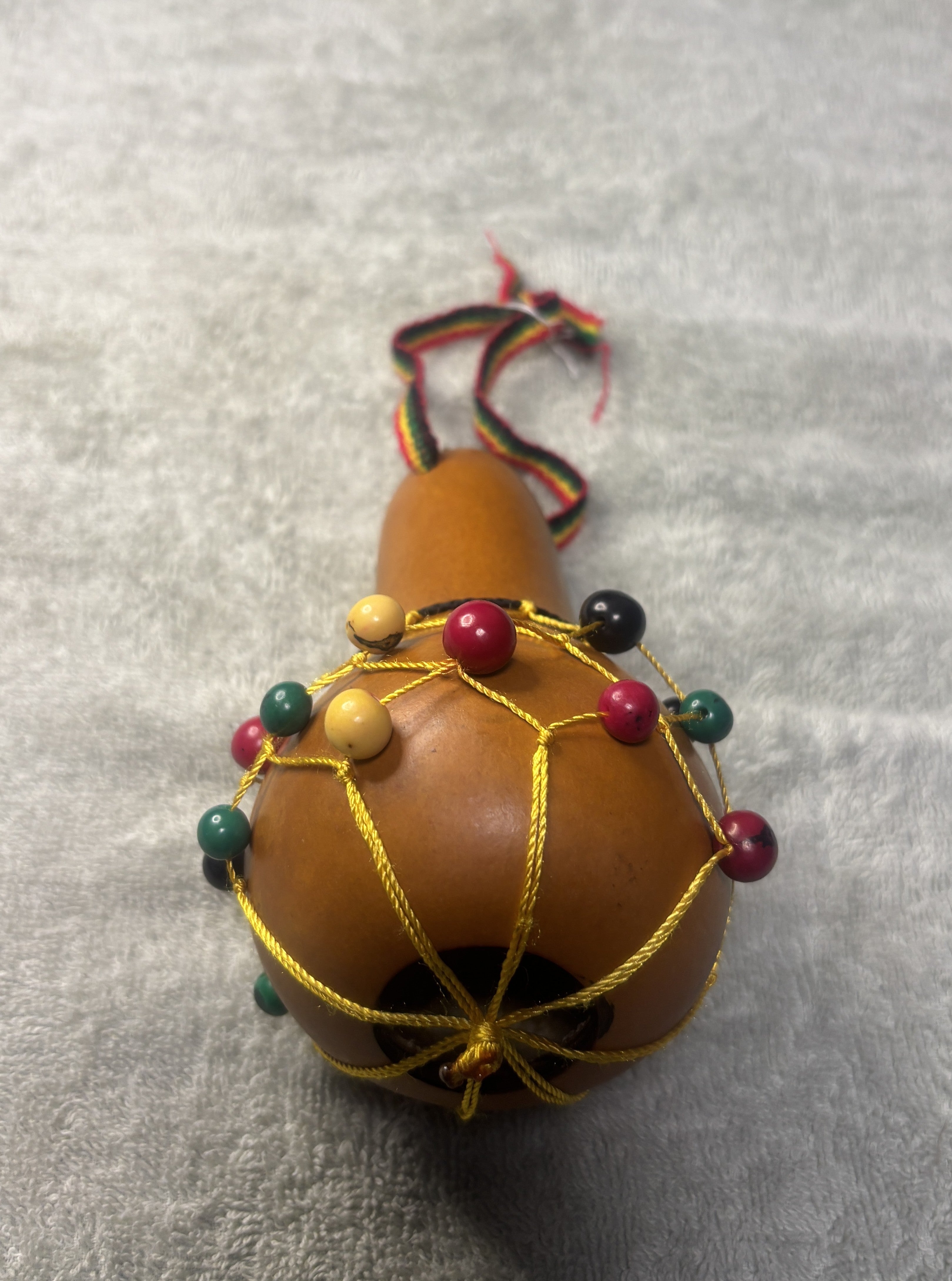 Santa Muerte Altar Ritual Handcrafted Gourd Rattle Life & Death