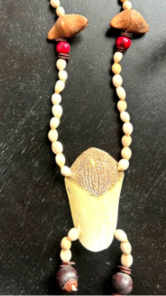 Abundance and Transformation Paiche Fish Healing Pendant 42cm.