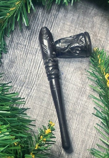 Mapacho Ceremony Handcrafted Chonta Wood Pipe 21cm