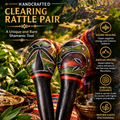 Sound Healing Inka Ritual Handcrafted Clearing Rattle Pair