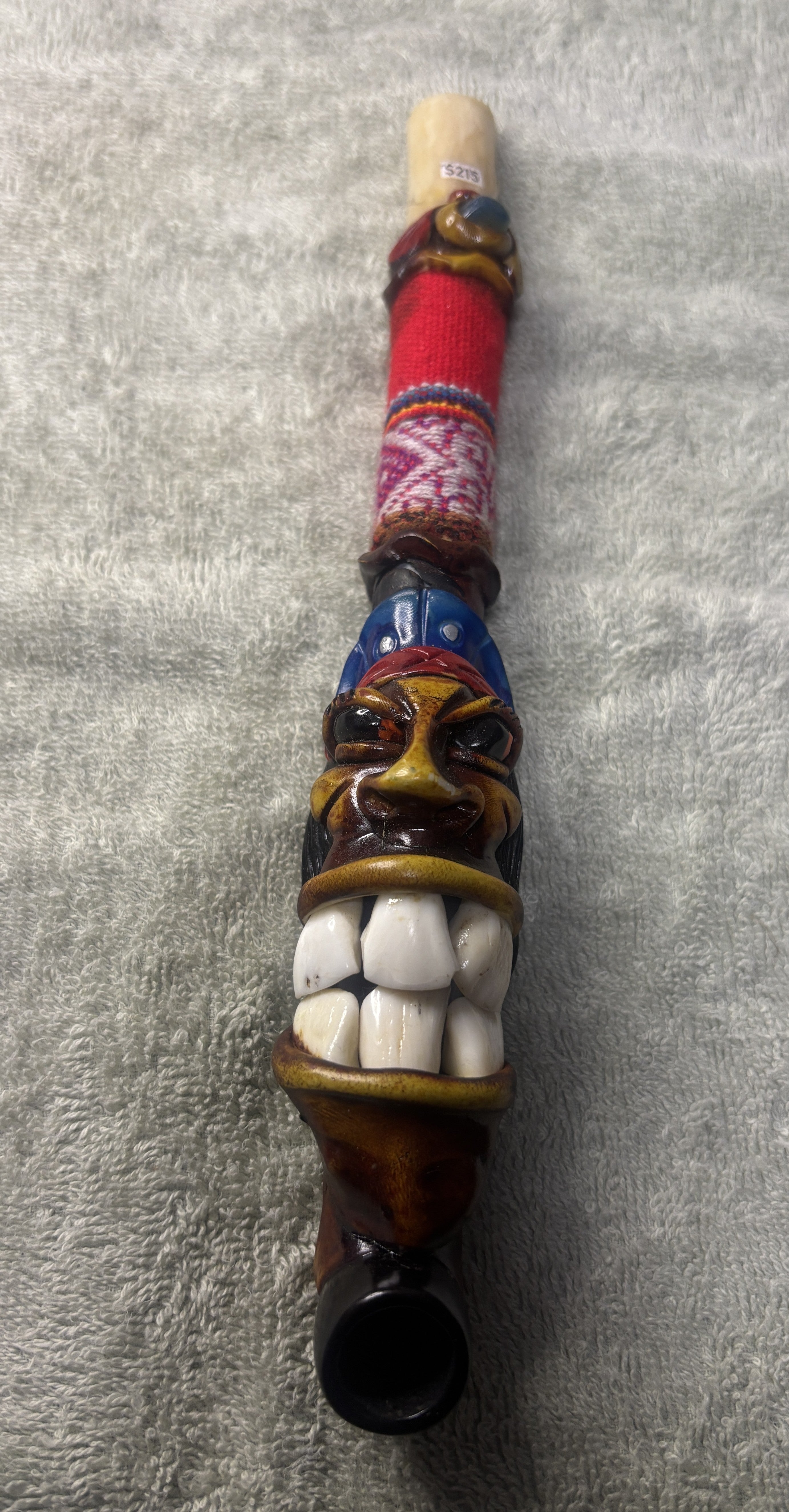 Ritual Rasta Shamanic Handcrafted Lama Bone Smoking Pipe 17cm
