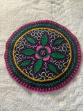 Shipibo Circular Handcrafted Tapestry Gift for Mesa or Altar Prayer 22cm D