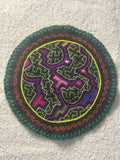 Shipibo Circular Handcrafted Tapestry for Mesa or Altar Prayer 18cm D