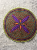 Shipibo Circular Handcrafted Tapestry Gift for Mesa or Altar Prayer 22cm D