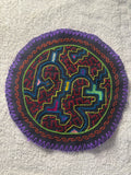 Shipibo Circular Handcrafted Tapestry Gift for Mesa or Altar Prayer 18cm D
