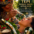 Tepi Hapé Ritual Pipe Double Curbed Applicator Llama Bone 34cm