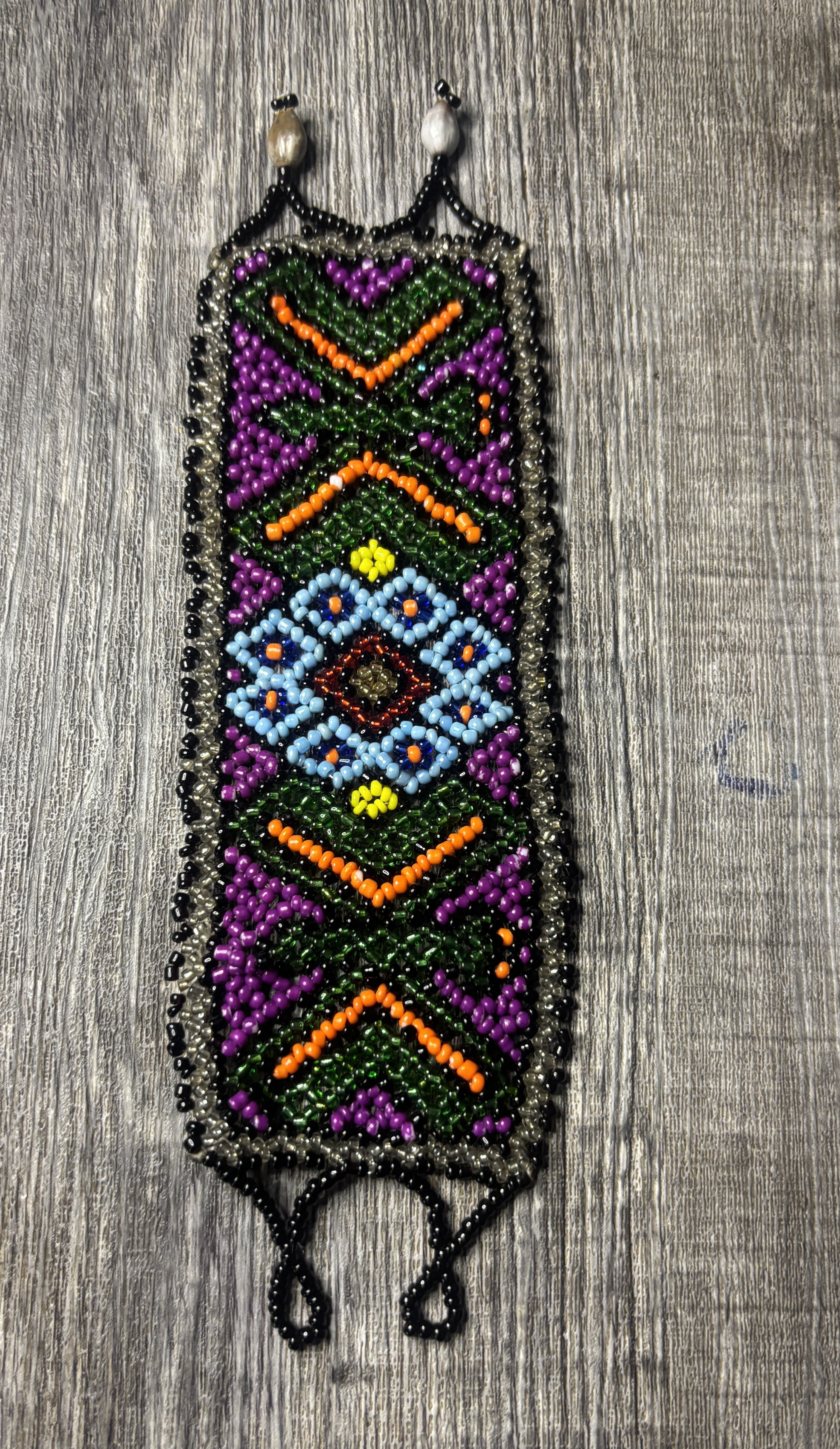 Sacred Medicine Ayahuasca Visions Shipibo Ceremonial Beaded Unisex Bracelet