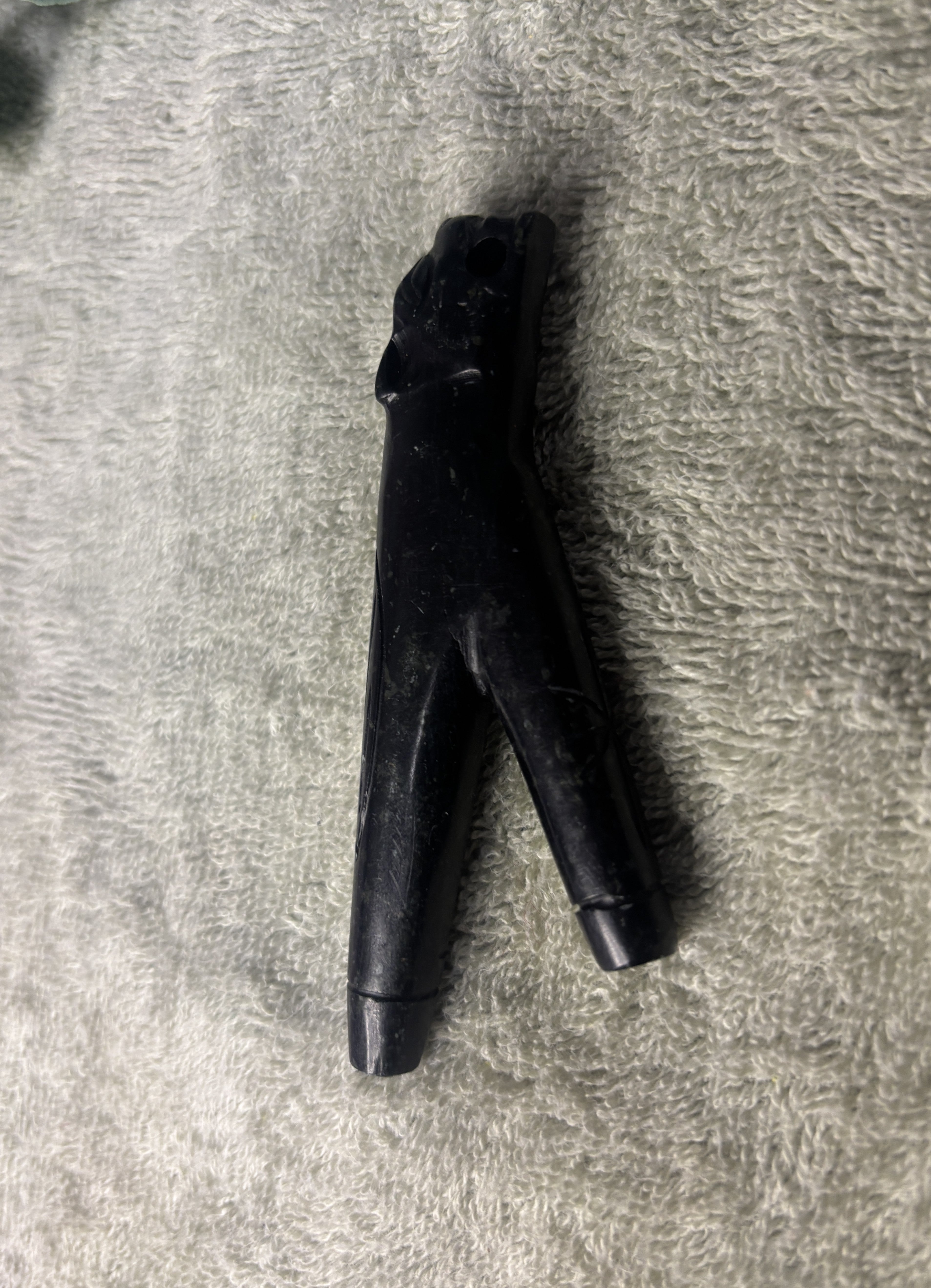 Black Obsidian Jaguar Head Kuripe Self-Applicator 9cm