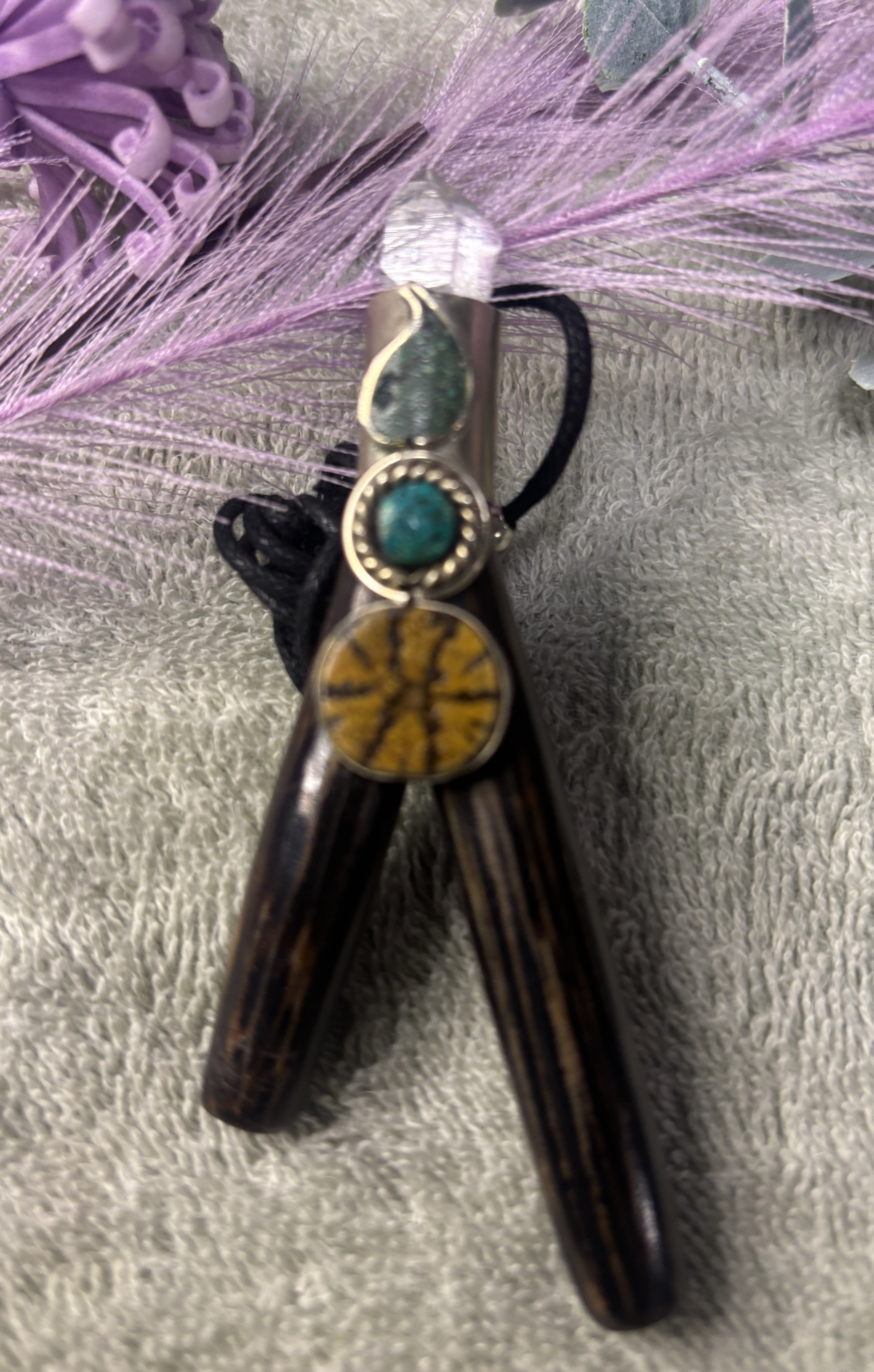 KURIPE Palo Chonta Ayahuasca Hand Made Ritual Self Applicator Mapacho Snuff