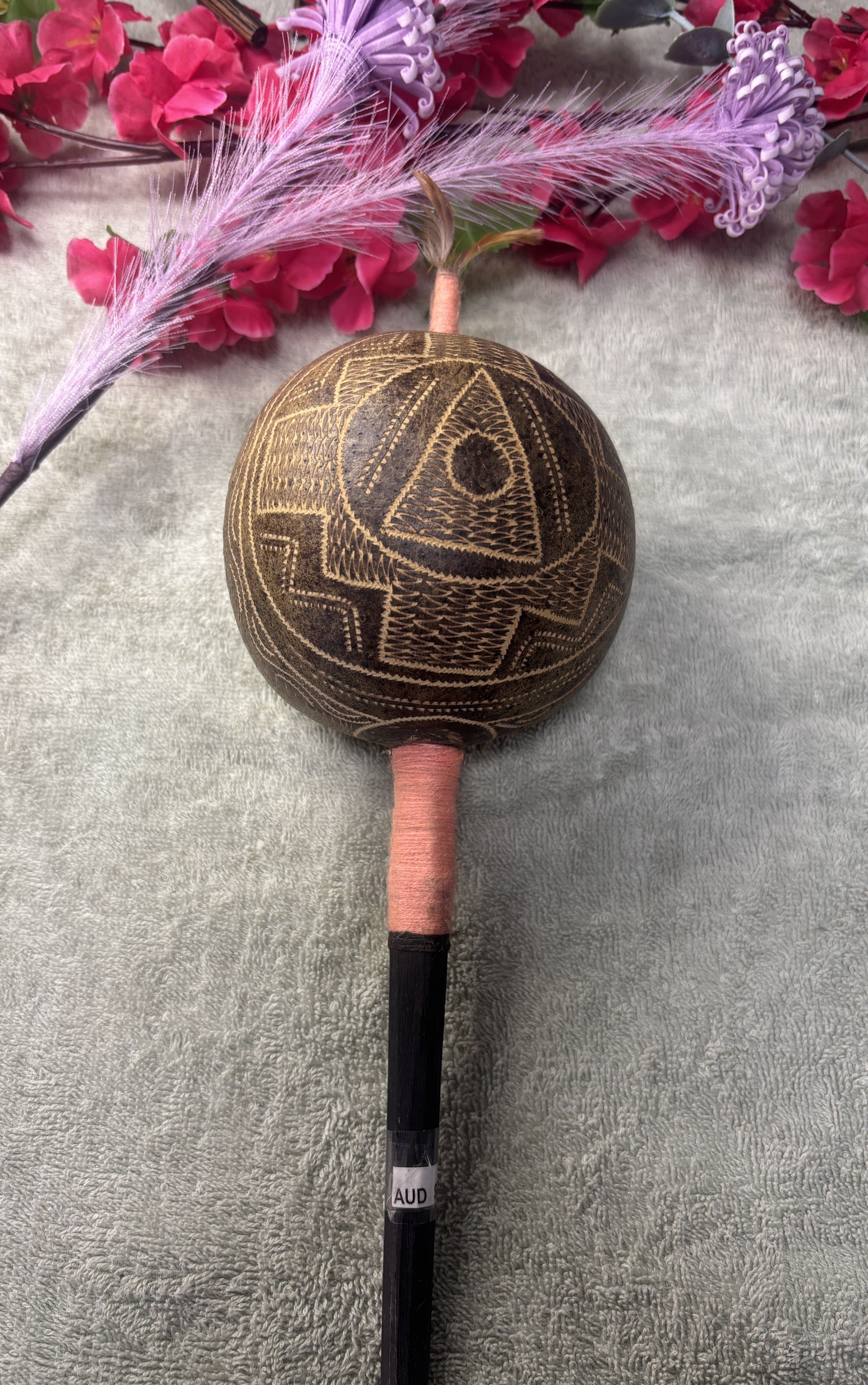 Shipibo Handcrafted Ayahuasca Ceremonial Ikaro Sacred L Rattle