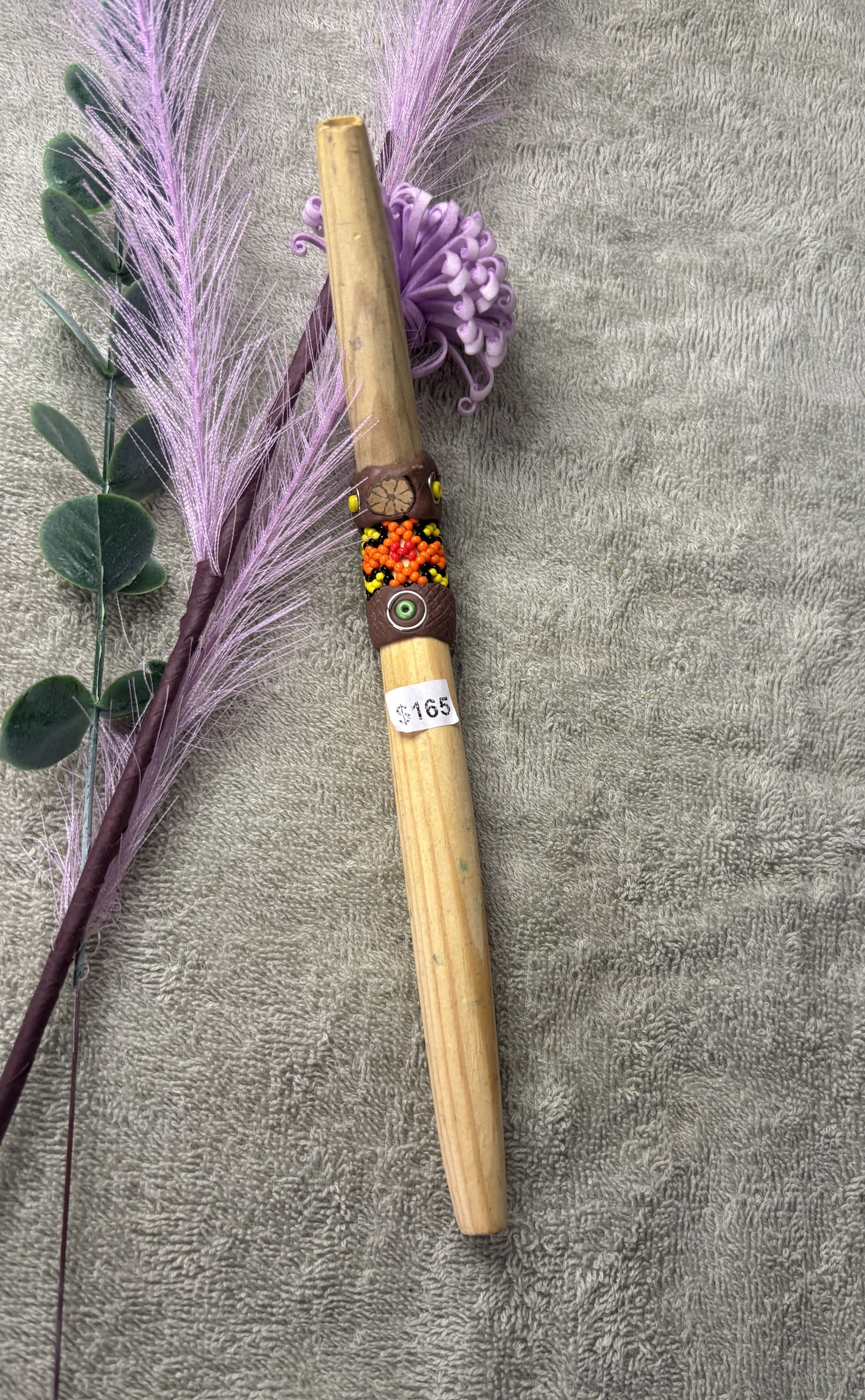 Shipibo Ceremonial Handcrafted Palo Santo Single Applicator Tepi 25cm